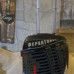 Black Departure Print Men's Luggage